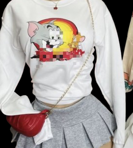 Oversized Cartoon Sweatshirt